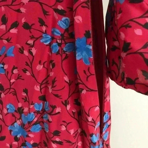 Saloni Dress Lexie Scarlet Posey Midi Dress Sz 0 - Picture 10 of 15